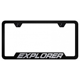 Automotive Gold License Plate Frame - Black Stainless Steel - GFXPLEB