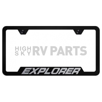 Automotive Gold License Plate Frame - Black Stainless Steel - GFXPLEB