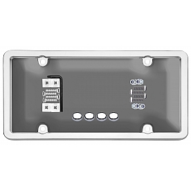 Cruiser License Plate Frame - Tuf Bubble Shield Die Cast Zinc - 62320
