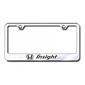 Automotive Gold License Plate Frame - Silver Stainless Steel - LFINSEC