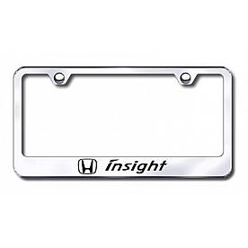 Automotive Gold License Plate Frame - Silver Stainless Steel - LFINSEC