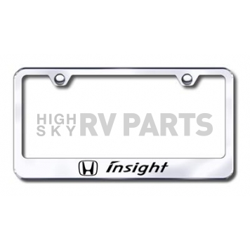 Automotive Gold License Plate Frame - Silver Stainless Steel - LFINSEC