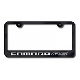 Automotive Gold License Plate Frame - Black Stainless Steel - LFCMRRSEB