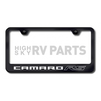 Automotive Gold License Plate Frame - Black Stainless Steel - LFCMRRSEB