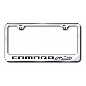 Automotive Gold License Plate Frame - Silver Stainless Steel - LFCMRRSEC