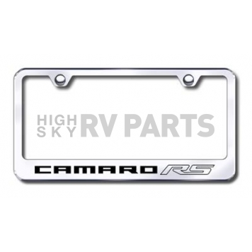 Automotive Gold License Plate Frame - Silver Stainless Steel - LFCMRRSEC