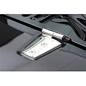 Smittybilt Hood Appearance Set Silver Polished Stainless Steel - 7480