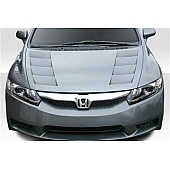 Extreme Dimensions Hood - Fiberglass Reinforced Plastic Black - Circuit - 113609