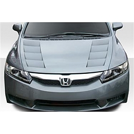 Extreme Dimensions Hood - Fiberglass Reinforced Plastic Black - Circuit - 113609