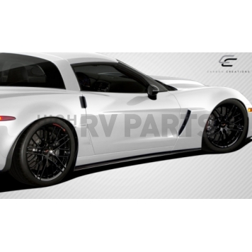 Extreme Dimensions Side Skirt - Gloss Carbon Fiber Black Set of 2 - 108409-1