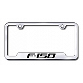Automotive Gold License Plate Frame - Silver Stainless Steel - GFF15EC