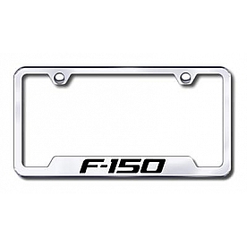 Automotive Gold License Plate Frame - Silver Stainless Steel - GFF15EC