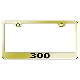 Automotive Gold License Plate Frame - Gold Stainless Steel - LF300EG