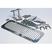 Smittybilt Hood Appearance Set Silver Polished Stainless Steel - 7499