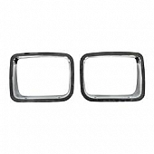 Rugged Ridge Headlight Trim - Plastic Silver Set Of 2 - 1241905