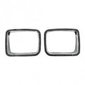 Rugged Ridge Headlight Trim - Plastic Silver Set Of 2 - 1241905