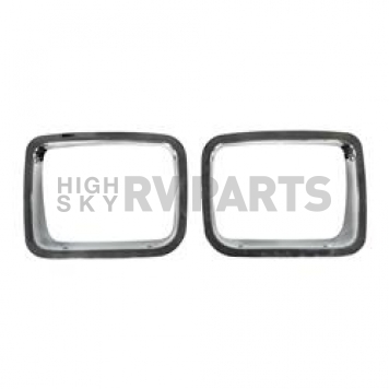 Rugged Ridge Headlight Trim - Plastic Silver Set Of 2 - 1241905