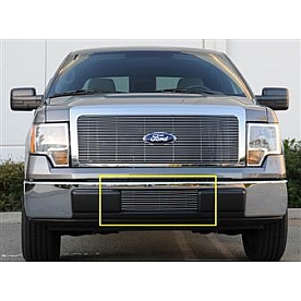 T-Rex Truck Products Bumper Grille Insert Horizontal Bar Polished Silver Billet Aluminum - 25569
