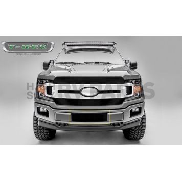 T-Rex Truck Products Bumper Grille Insert Horizontal Bar Powder Coated Black Aluminum - 25571B-1