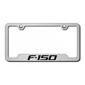 Automotive Gold License Plate Frame - Silver Stainless Steel - GFF15ES
