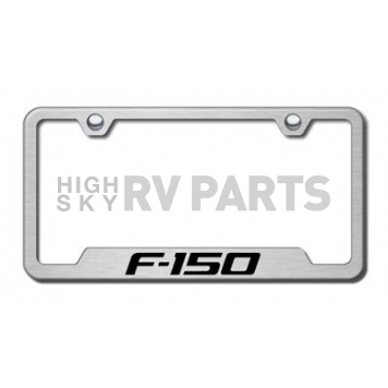 Automotive Gold License Plate Frame - Silver Stainless Steel - GFF15ES