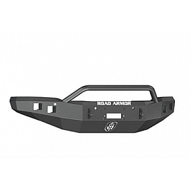 Road Armor Bumper Stealth Pre-Runner 1-Piece Design Steel Black - 214R4B