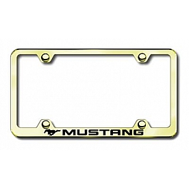 Automotive Gold License Plate Frame - Gold Stainless Steel - LFWMUSEG