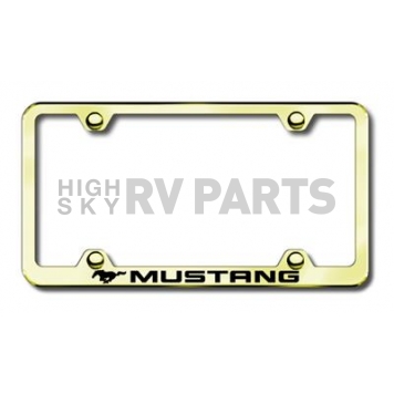 Automotive Gold License Plate Frame - Gold Stainless Steel - LFWMUSEG