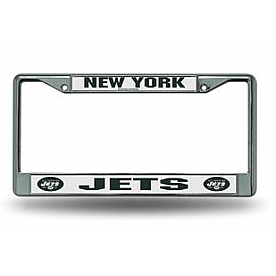 POWERDECAL License Plate Frame - New York Jets Plastic - FC2202