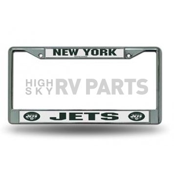 POWERDECAL License Plate Frame - New York Jets Plastic - FC2202