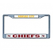 POWERDECAL License Plate Frame - Kansas City Chiefs Name And Logo Zinc - FC2702