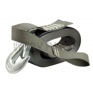 Tie Down Winch Hook Strap - Polyester Gray - 50460