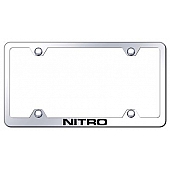 Automotive Gold License Plate Frame - Silver Stainless Steel - LFWNITEC