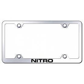Automotive Gold License Plate Frame - Silver Stainless Steel - LFWNITEC