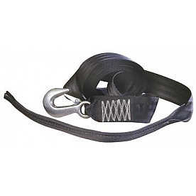 Tie Down Winch Hook Strap - Polyester Black - 50472