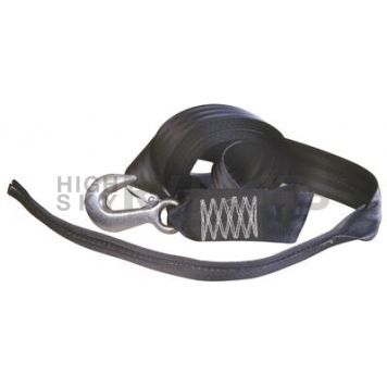 Tie Down Winch Hook Strap - Polyester Black - 50472
