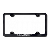 Automotive Gold License Plate Frame - Black Stainless Steel - LFWODYEB