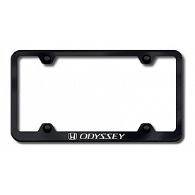 Automotive Gold License Plate Frame - Black Stainless Steel - LFWODYEB