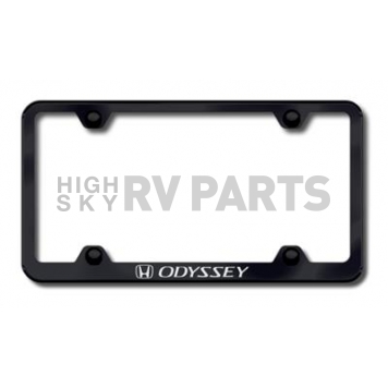 Automotive Gold License Plate Frame - Black Stainless Steel - LFWODYEB