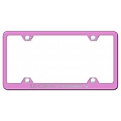 Automotive Gold License Plate Frame - Pink Stainless Steel - LFWODYEP