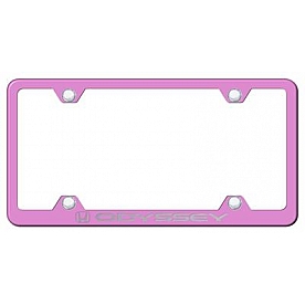 Automotive Gold License Plate Frame - Pink Stainless Steel - LFWODYEP