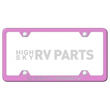 Automotive Gold License Plate Frame - Pink Stainless Steel - LFWODYEP