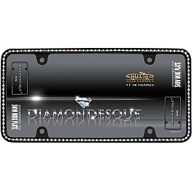 Cruiser License Plate Frame - Diamondesque Die Cast Zinc - 18150