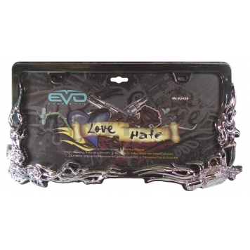 CIPA USA License Plate Frame - Love and Hate Plastic - 93455-1
