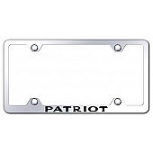Automotive Gold License Plate Frame - Silver Stainless Steel - LFWPAREC