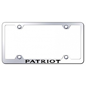 Automotive Gold License Plate Frame - Silver Stainless Steel - LFWPAREC