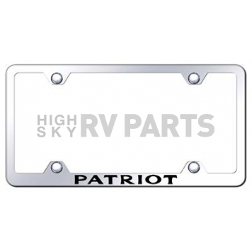 Automotive Gold License Plate Frame - Silver Stainless Steel - LFWPAREC