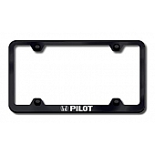 Automotive Gold License Plate Frame - Black Stainless Steel - LFWPILEB