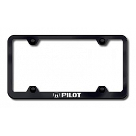 Automotive Gold License Plate Frame - Black Stainless Steel - LFWPILEB