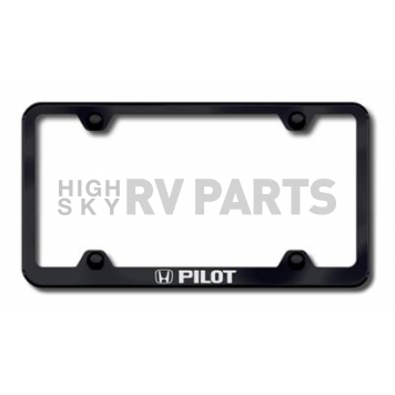 Automotive Gold License Plate Frame - Black Stainless Steel - LFWPILEB